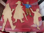 tintin ; Capitaine Haddock ,tournesol , découpe sur bois, Collections, Enlèvement ou Envoi, Tintin, Utilisé, Statue ou Figurine