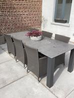 6 kunststof wicker tuinstoelen, Tuin en Terras, Tuinstoelen, Ophalen, Zo goed als nieuw, Kunststof