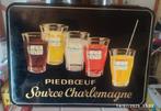 PIEDBOEUF-glazuur. CHARLEMAGNE SPRING 1950., Verzamelen, Ophalen of Verzenden, Zo goed als nieuw, Reclamebord