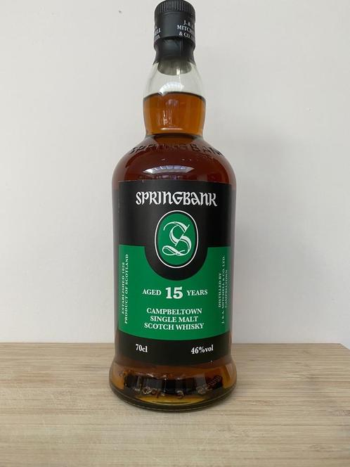 SPRINGBANK SINGLE MALT SCOTCH 15YO, 70cl, Verzamelen, Wijnen, Nieuw, Overige typen, Overige gebieden, Vol, Ophalen of Verzenden