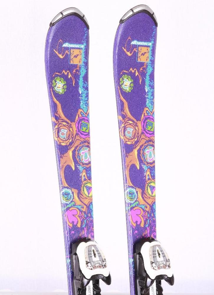 120 kinder ski's NORDICA CINNAMON GIRL + Marker 4.5, Sport en Fitness, Skiën en Langlaufen, Gebruikt, Ski's, Ski, Nordica, Carve