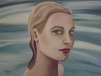 olieschilderij portret Grace Kelly (60x80), Antiek en Kunst, Kunst | Schilderijen | Klassiek, Ophalen of Verzenden