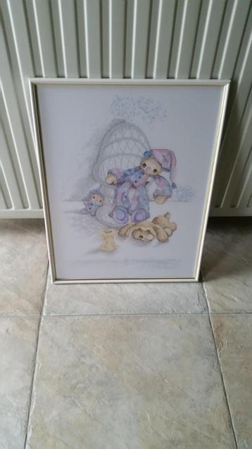 ingekaderd handwerk clown voor kinderkamer, Enlèvement, Comme neuf
