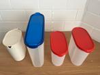 Twee dozen Tupperware + twee merkloze dozen, Ophalen of Verzenden, Zo goed als nieuw, Rood, Bus of Trommel