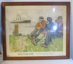 originele litho poster Belgenland Red Star Line H. Cassiers, Verzamelen, Scheepvaart, Ophalen