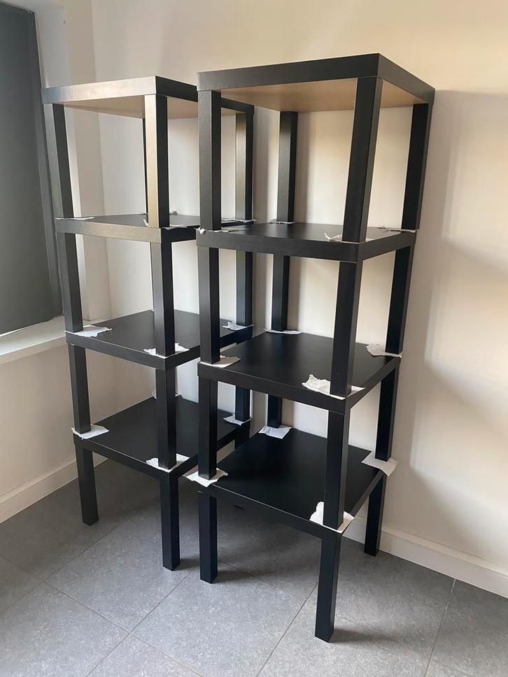 8x IKEA LACK tafeltjes - zwart, Maison & Meubles, Tables | Tables d'appoint, Comme neuf, Enlèvement