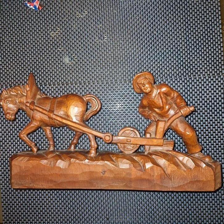 Meusburger Houtsnijwerk Decoratie Uniek Handgemaakt , Antiek en Kunst, Antiek | Brons en Koper, Ophalen of Verzenden