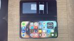 iPhone 15 pro Max titanium met leder boekhoesje, Telecommunicatie, Mobiele telefoons | Apple iPhone, Zo goed als nieuw, Grijs