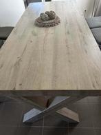 Strakke eetkamer Tafel X poten en buffetkast, Ophalen, Zo goed als nieuw, Strak; mooie lichte kleur