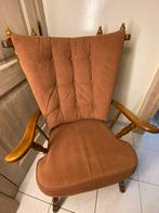 Eiken Fauteuil met zachte zitting, Huis en Inrichting, Ophalen, Gebruikt, Minder dan 75 cm, Vintage