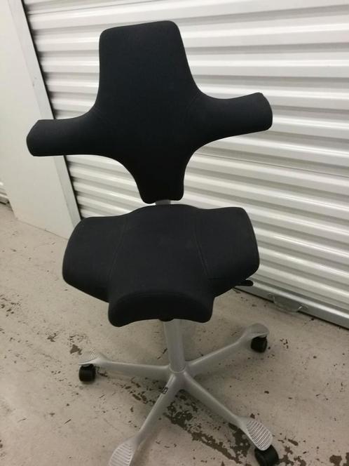 Hag capisco 8106 noir, Maison & Meubles, Chaises de bureau, Comme neuf, Noir, Ergonomique, Enlèvement ou Envoi