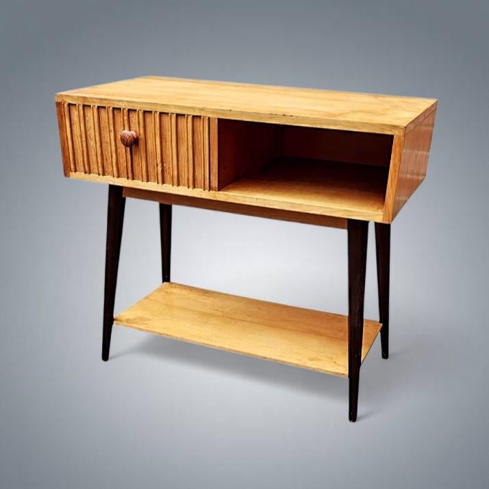 Table d'appoint Vintage Alfred Hendrickx Bouleau 1950's, Antiquités & Art, Antiquités | Meubles | Tables, Enlèvement