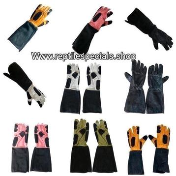 17. Reptile Specials Leren Handschoenen, gloves beschikbaar voor biedingen