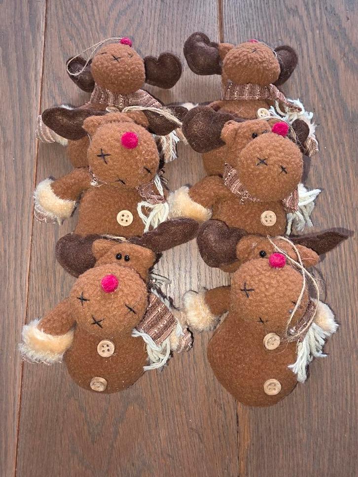 Kerstdecoratie 6 rendieren om in de boom te hangen, Divers, Noël, Enlèvement ou Envoi