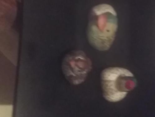3 kleine houten eendjes, Verzamelen, Beelden en Beeldjes, Zo goed als nieuw, Dier, Verzenden