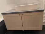 Badkamer meubel met lavabo EN kolomkast, Ophalen, Zo goed als nieuw