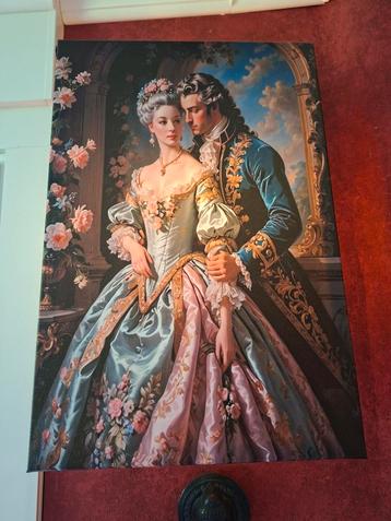 Romantisch schilderij op canvas  beschikbaar voor biedingen