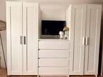 Lot meubles IKEA blancs – 2 armoires BRIMNES + commode MALM, Enlèvement, Utilisé