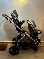 Dubbele buggy Pericles grijs (incl. regenhoes), Ophalen, Gebruikt, Overige merken, Verstelbare rugleuning