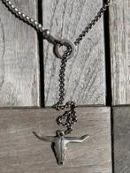 Sienna Bloom Ibiza halsketting, leer en zilver, Met hanger, Nieuw, Ophalen of Verzenden, Zilver