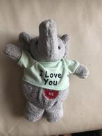 Knuffel I LOVE YOU, Kinderen en Baby's, Speelgoed | Knuffels en Pluche, Nieuw, Ophalen of Verzenden, Olifant