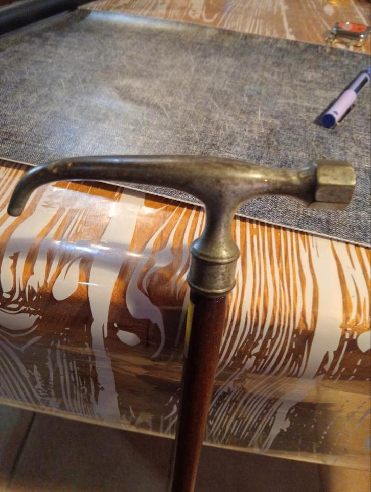 Wandelstok van een geoloog/mineraloog uit de oudheid, Antiek en Kunst, Curiosa en Brocante