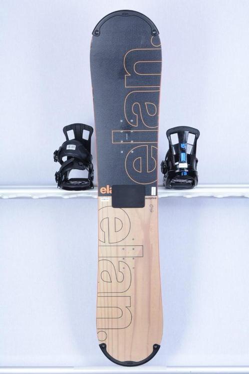 140 cm snowboard ELAN EXPLORE R, black/wood/orange, woodcore, Sport en Fitness, Snowboarden, Gebruikt, Board, Verzenden