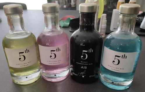 4-delige set 5th Gin ( Nieuw & sealed flesjes ), Collections, Vins, Neuf, Autres types, Pleine, Enlèvement ou Envoi