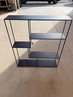 Zwart metalen wandrek / open vakkenrek 80x70 cm, Enlèvement
