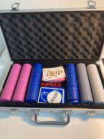 Poker Set Compleet 300 chips Compeet, Vijf spelers of meer, Ophalen of Verzenden, Zo goed als nieuw