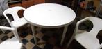 tuintafel en stoelen, Enlèvement, Utilisé, Rond, Synthétique