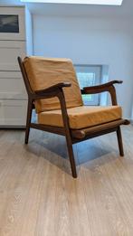Date de 1960, orange  vintage. Retapé il y a 3 ans., Huis en Inrichting, Fauteuils, Ophalen, Minder dan 75 cm, Vintage, Zo goed als nieuw