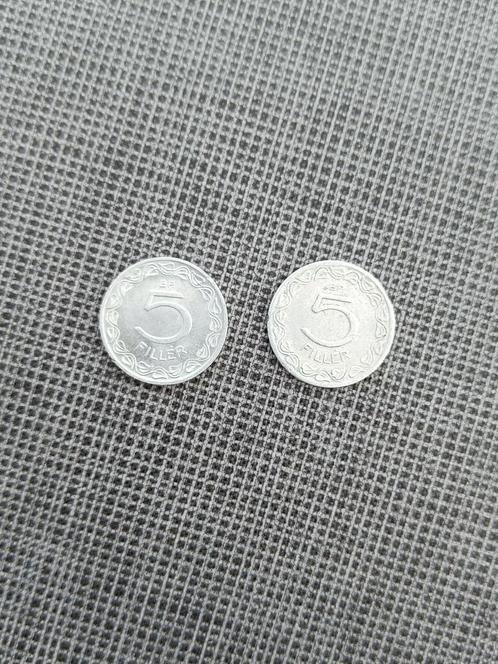 Hongarije. 5 Filler van 1951 + 1963., Postzegels en Munten, Munten | Europa | Niet-Euromunten, Losse munt, Hongarije, Ophalen of Verzenden