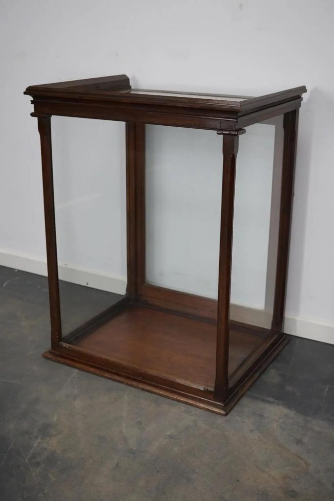Victoriaanse mahoniehouten museum- / winkelvitrine, eind 19e, Antiek en Kunst, Antiek | Meubels | Kasten, Ophalen of Verzenden