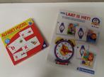 gezelschapspelletjes alfabet en hoe laat is het, Kinderen en Baby's, Ophalen of Verzenden, Zo goed als nieuw, Puzzelen