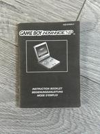 Te koop handleiding Game Boy Advance SP, Games en Spelcomputers, Spelcomputers | Nintendo Game Boy, Ophalen, Gebruikt, Game Boy Advance SP