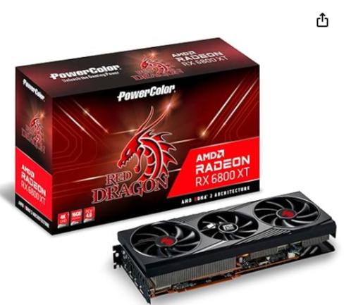 PowerColor Radeon RX 6800 XT Red Dragon 16GB, Computers en Software, Videokaarten, Zo goed als nieuw, AMD, PCI-Express 4.0, GDDR6