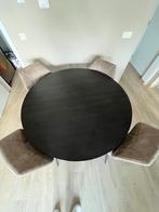 Tafel + Stoelen, Ophalen, Zo goed als nieuw, Vier personen, Rond