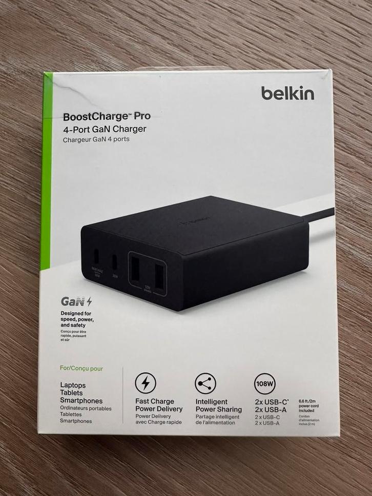 BELKIN Multiport-oplader BoostCharge Pro, Telecommunicatie, Mobiele telefoons | Telefoon-opladers, Ophalen of Verzenden