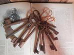Decoratieve set van 10 oude franse sleutels, Ophalen of Verzenden