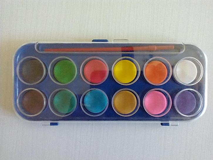 Waterverf met borsteltje, Hobby en Vrije tijd, Schilderen, Nieuw, Waterverf, Ophalen of Verzenden