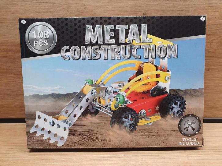 Metalen bouwpakket Metal construction graafmachine 108 stuks, Kinderen en Baby's, Speelgoed | Educatief en Creatief, Nieuw, Knutselen