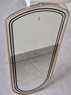 Ovalen spiegel,  messing , holywood regency stijl , retro, Minder dan 100 cm, Minder dan 50 cm, Ophalen of Verzenden, Ovaal