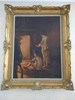 SCHILDERIJ, KINDEREN BIJ DE HAARD, Ophalen