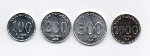 4 munten indonesia 2016 zgan, Postzegels en Munten, Munten | Azië, Losse munt, Centraal-Azië, Verzenden