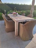 tuinmeubelen, Tuin en Terras, Tuinsets en Loungesets, Ophalen, Gebruikt, 6 zitplaatsen, Wicker