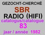 GEZOCHT: SBR-catalogus 83 radio (HIFI) v/h jaar 1982, Ophalen of Verzenden