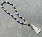 Tashbih van blauwe agaat en witte jade echte edelstenen AA+, Ophalen of Verzenden, Zo goed als nieuw