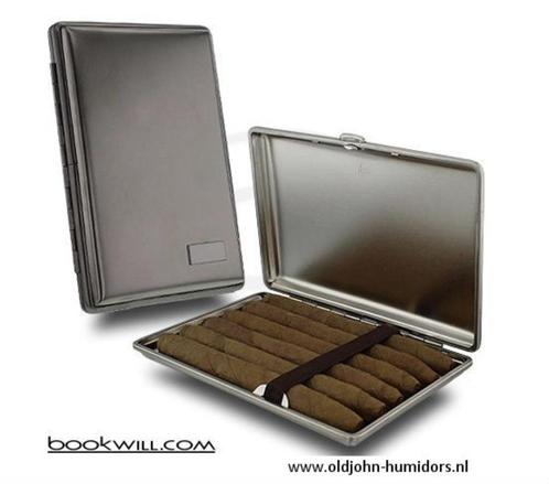SK201 BOOKWILL  SIGARENKOKER -VAN NIKKEL - 6 X CORONA, Verzamelen, Rookartikelen, Aanstekers en Luciferdoosjes, Nieuw, Tabaksdoos of Verpakking
