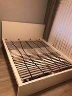 MALM Ikea,wit 160x200 cm met lattenbodem en matras, Huis en Inrichting, Ophalen, Wit, Tweepersoons, Zo goed als nieuw